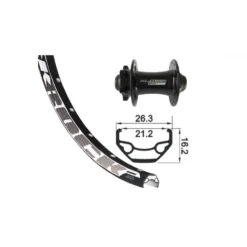 Rueda Delantera XLC TA-15 6 Agujeros Eje 100mm 29