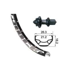 Rueda Trasera XLC RT A16 C/Rapido 6 Agujeros Eje 135mm 29